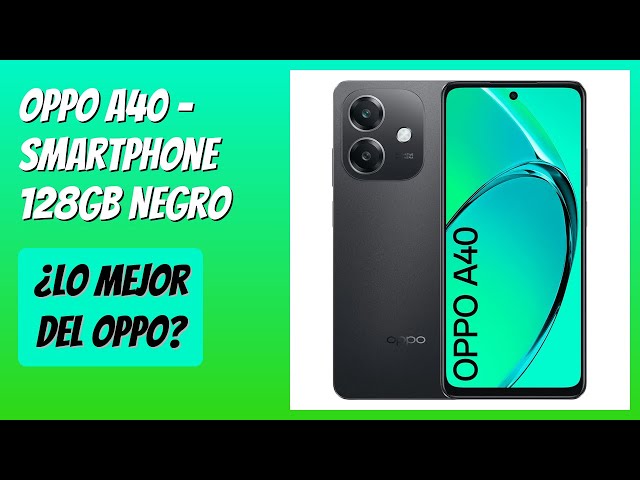 Vídeo relacionado con OPPO A40 - Smartphone Libre, 8GB(4GB+4GB) 128GB, Pantalla HD+ LCD 6.7", Cámara 50+2+8 MP, Android, Batería 5100mAh, Carga Rápida 45W - Negro