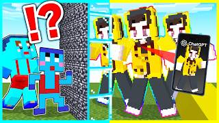 建築バトルでバレずにAIチートで何でも作れるドッキリ【まいくら / マインクラフト】