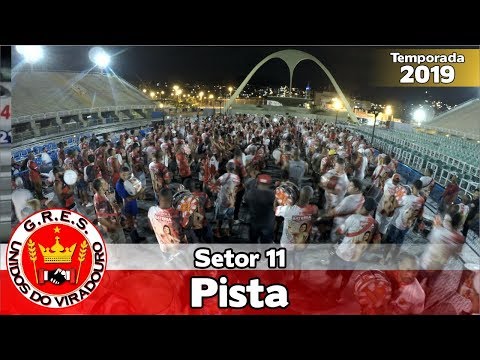 Viradouro 2019 - Ensaio de bateria no setor 11 (Pista) - Apoteose ao vivo