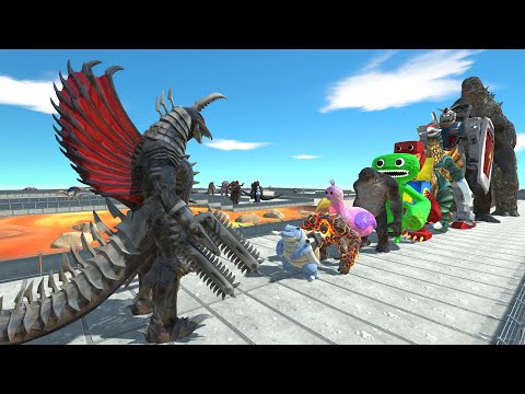 Gigan vs Cave Troll Deluxe LAVA DEATH RUN - Animal Revolt Battle Simulator