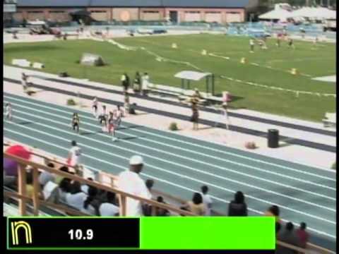 Girls 100m Elementary Prelim Heat 2 - New Balance Nationals 2011