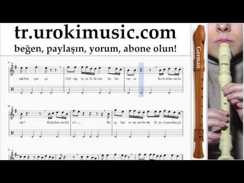 Blok flüt dersleri (G.) Deniz Seki - Nerelerdeydin Bölüm#2 um-723