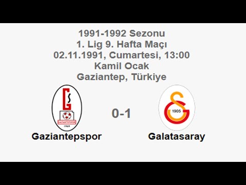 Gaziantepspor 0-1 Galatasaray [HD] 02.11.1991 - 1991-1992 1st League 9 + Post-Match Comments