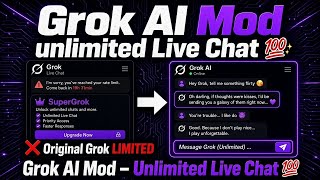 Grok AI Unlimited Live Chat ✓💯