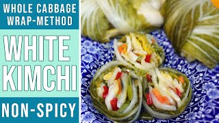 NON-SPICY WHITE KIMCHI RECIPE (Korean whole cabbage version) Beginner Tutorial Step-by-Step