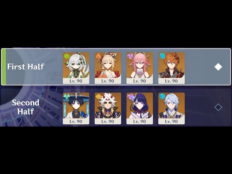 3.2/3.3 Spiral Abyss, 3.2/3.3 5★ Banner Teams - (Floor 12, 9★)