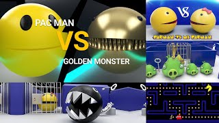 Pacman Epic Battle vs Chomp Chain, Ms Pacman, Angry Birds & Saitama