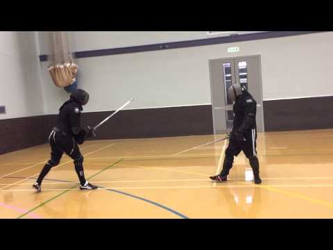 AHF Longsword vs rapier sparring - Nick vs Tom