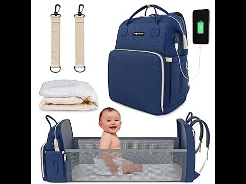 4 in 1 Diaper Bag with Bassinet Changing Station– Multi Purpose