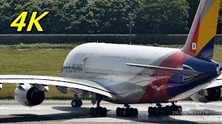 【世界初-4K】ようこそ日本へ!! Asiana A380-800 Takeoff @Narita