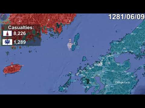 Mongol Invasions of Japan using Google Earth