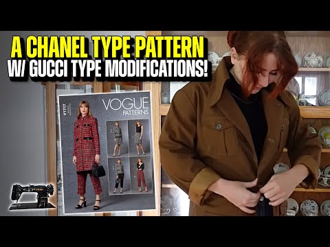 Sewing Vogue 1717 Jacket - A Chanel type pattern with Gucci type modifications!