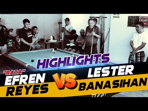 HIGHLIGHTS!! Efren "Bata" Reyes VS Lester Banasihan (Bay,Laguna) Race 20