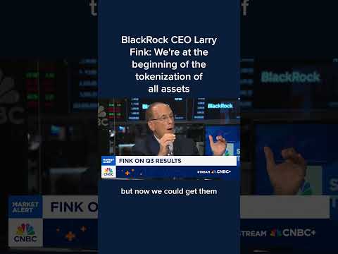 BlackRock CEO Larry Fink: We're at the beginning of the tokenization of all assets