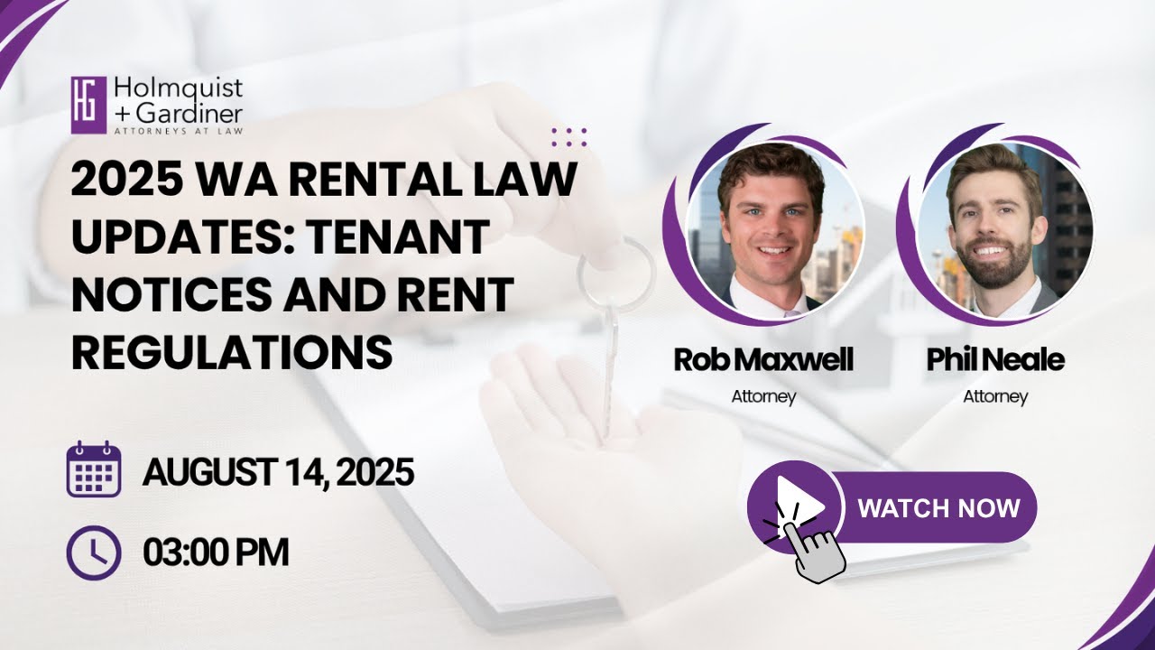 WA Landlords and Property Managers — are you aware of the 2025 Rental Law Updates?