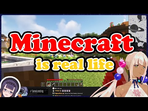 Is Minecraft Real Life?! Watch the Arrow🎥 草 Clipper - Tsukumo Sana [ENG SUB]