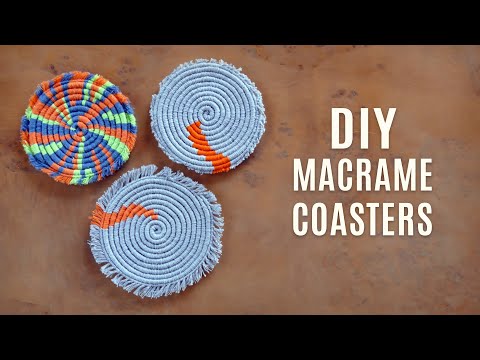 DIY Macrame Weave Coasters Home Decorating Ideas
