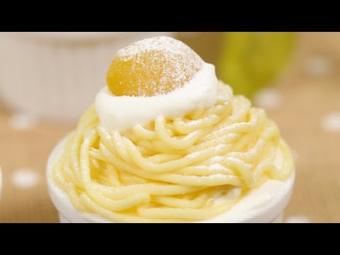 Sweet Potato Mont Blanc Recipe (Dessert Cake) | Cooking with Dog