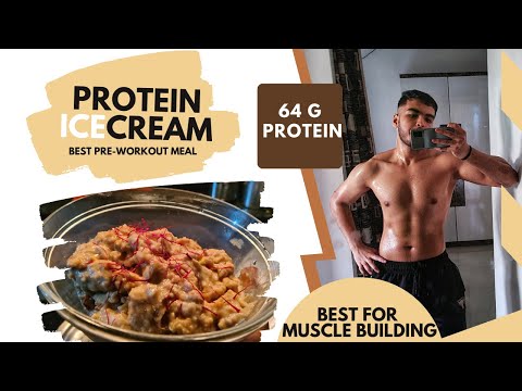 Best Bodybuilding Protein Ice-cream Recipe • 64gms of Protein !!