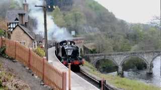 preview picture of video 'Llangollen Railway Prairie Tank 5199 at Berwyn, 3rd May 2012.'