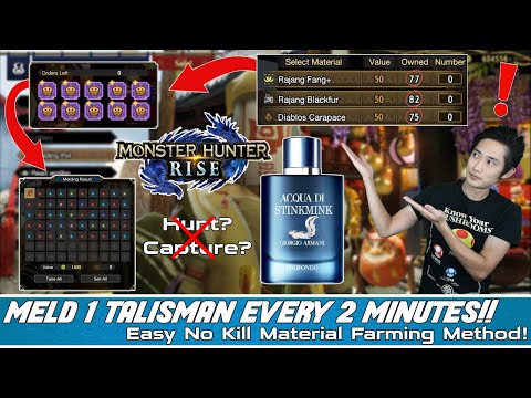 FAST MH Rise Melding Material Farming!  Monster Hunter Rise Talisman farming Made FASTER and EASIER!
