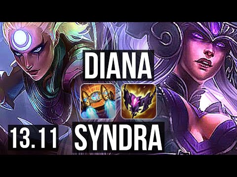 DIANA vs SYNDRA (MID) | 5/0/7 | KR Master | 13.11