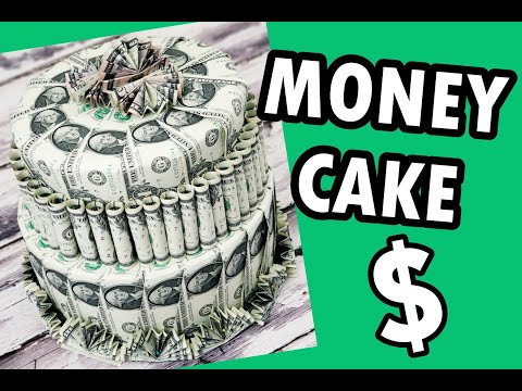 DIY 2 tier round money cake gift idea - How to make tutorial - Creative way to give cash