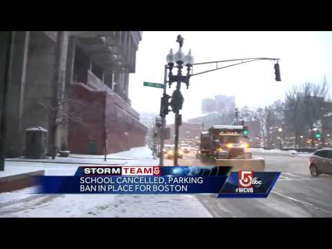 School cancelled, parking ban in place for Boston