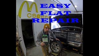 How to plug a tire using a Rhino USA 14 piece tire plug kit.