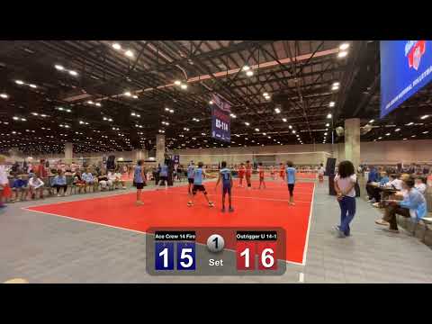 AAU 2024 - Ace Crew 14 Fire vs Outrigger U14-1 Set 1