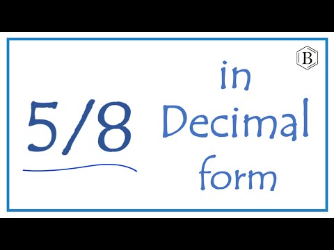 5/8 as a Decimal