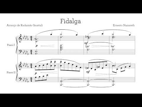 Ernesto Nazareth - Fidalga (arr. R. Gnattali) (Aída e Radamés Gnattali, 2 pianos)