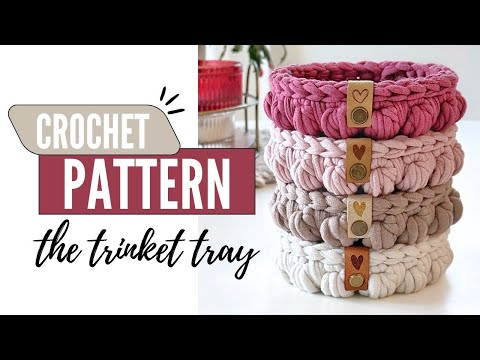 How To Make A Small Crochet Basket – Trinket Tray | Crochet Tutorial