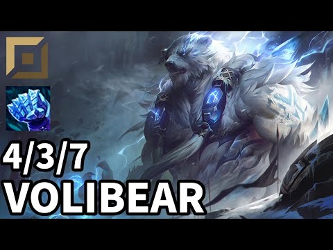 Volibear Top vs Rengar - Ranked Master - Patch KR 12.16
