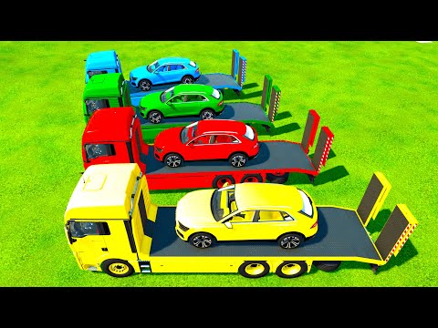 HARVESTING & LOADING GRAPES w/ FENDT TRACTORS& TRANSPORTING AUDI Q8 WITH MAN TRUCKS - Farming Sim 22
