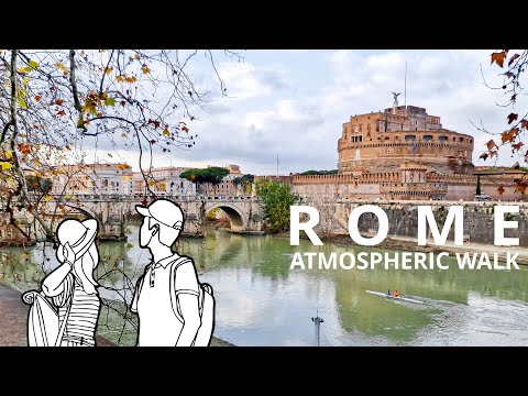 4K Rome 🇮🇹 Part 2: atmospheric architectural walk (GPX pathway in description)