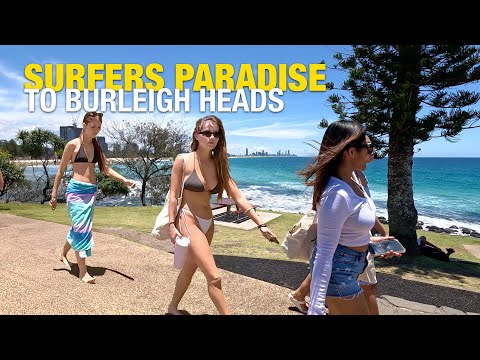Gold Coast Australia - Surfers Paradise to Burleigh Heads - Walks and Rides in 4K UHD