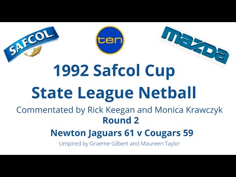 1992 Safcol Cup State League Netball Round 2 Newton Jaguars v Cougars