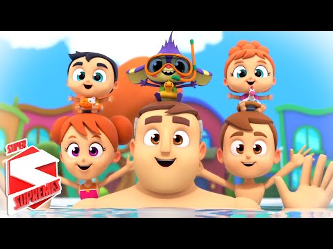 Swimming Song | Nursery Rhymes and Baby Songs for Kids | Super Supremes Kids Tv