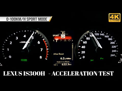 LEXUS IS 300 H ACCELERATION 0-100km/h NORMAL MODE VS SPORT MODE