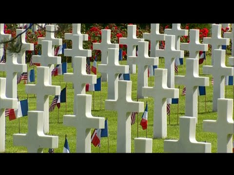 With somber remembrance, President Donald Trump joined French President Emmanuel Macron and veterans at the Normandy American Cemetery in France to honor those fought 75 years ago on D-Day, the assault that portended the end of World War II. (June 6)