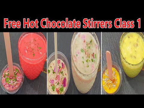 चॉकलेट स्टररस फ्री क्लास 1 Hot Chocolate Stirrers Free Class 1 | Manisha Bharani Kitchen