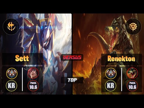Challenger SETT [Conqueror] (Top) VS  RENEKTON - Challenger KR Patch 10.6