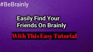 How to search for a user on Brainly