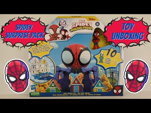 Spidey and His Amazing Friends – Spidey Surprise Pack – Toy Unboxing - For Kids