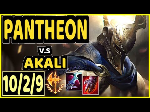 TANK (PANTHEON) vs AKALI - 10/2/9 KDA MID GAMEPLAY - KR Ranked MASTER