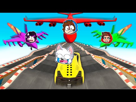 GTA 5: ¡TODOS CONTRA MI! 💥😱 5 CAZADORES vs 1 SUPER AUTO en GTA 5 - Alexy