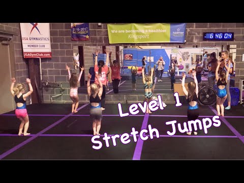 How to Coach Beginner Gymnastics : Level 1 Stretch Jumps thumbnail