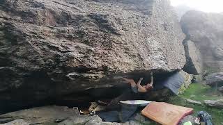 Video thumbnail of Disasterpiece RH, 7C. Cromlech Boulders
