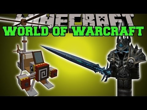 Minecraft: WORLD OF WARCRAFT MOD (LICH KING, FLYING MOUNT, & ICECROWN DIMENSION) Mod Showcase